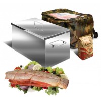 Небольшая коптильня для дома 2мм нержавейка &quot;Классик&quot; 350*200*200мм  680-023