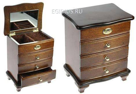 Шкатулка ювелирная "Moretto" 3-х ярусная 17*13*22см  110-101 фото 1 &mdash; Egidius.ru