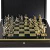 Шахматный набор "Троянская война" (зелен. мет. доска 36х36, дер. короб, фигуры золото/серебро) 31-0823 фото 2 &mdash; Egidius.ru