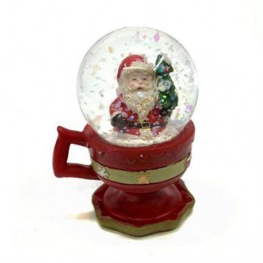 Санта в шаре в чашке, 4вида, 45мм 6*5*8см 3-1-231 — Egidius.ru