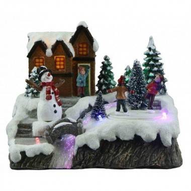 Фигурка декоративная  с движущимися элементами, с подсветкой. АА*3шт (не прилаг.), 18,5х15,5 84-0413 — Egidius.ru