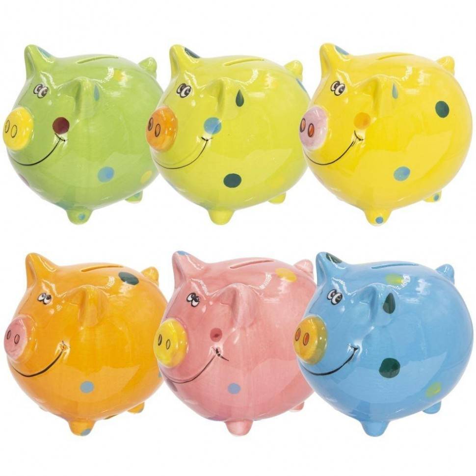 Копилка "Свинка", L13 W11 H10 см, 5в 82-0561 фото 1 — Egidius.ru