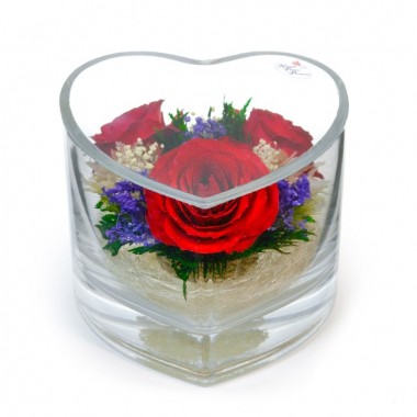 Композиция из роз в виде сердца (арт. HMR) 200-396 — Egidius.ru