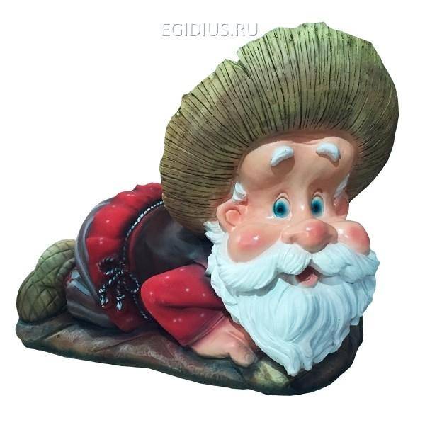 Фигура для сада Лесовик отдыхает, 65х36х46см 81-6303 фото 1 &mdash; Egidius.ru