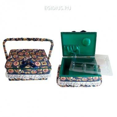 Шкатулка для рукоделия (с подносом), L25,5 W18 H14 см 81-4075 — Egidius.ru