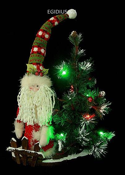 Новогодняя композиция "Дед мороз" с подсветкой  28*19*46см  150-909 фото 1 &mdash; Egidius.ru