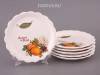 Набор тарелок из 6 шт."апельсины и розы" диаметр=21 см. 300-496 фото 1 — Egidius.ru