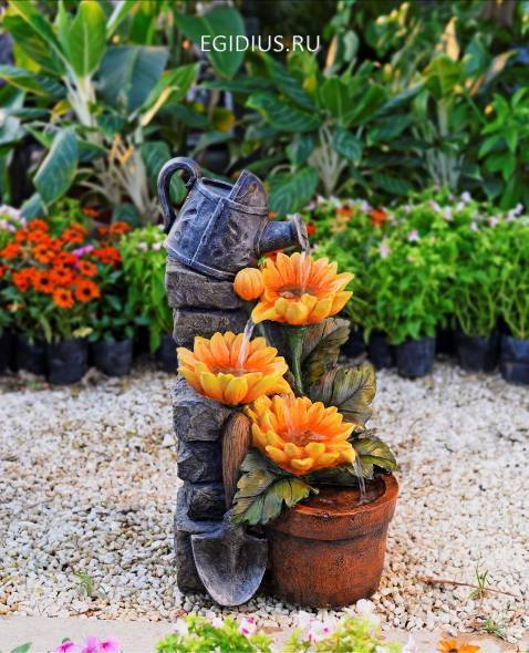 Дачный Фонтан декоративный "Подсолнух" 31-0606 фото 1 &mdash; Egidius.ru