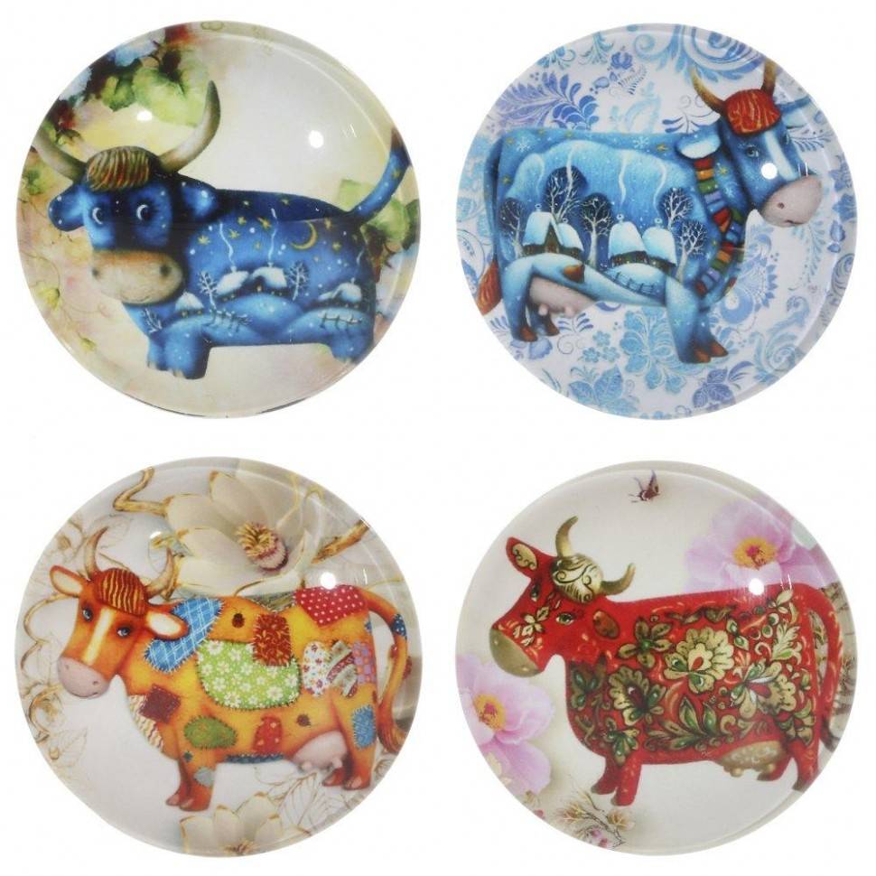 Магнит "Коровка", L4 W2 H4 см, 4в 82-1489 фото 1 &mdash; Egidius.ru