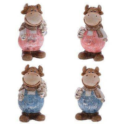 Фигурка декоративная "Бычок", L6 W5 H10,5 см, 4в. 82-1631 фото 1 — Egidius.ru