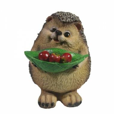 Фигура для дачи &quot;Ежик с листочком&quot; L13W11H15 81-6784 — Egidius.ru