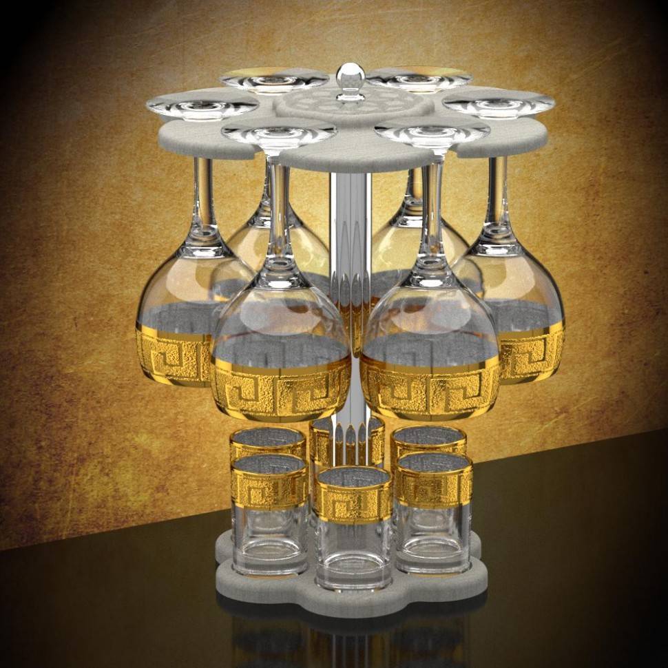 Мини-бар 12 предметов 411 Греция (светлый) 71-0003 фото 1 &mdash; Egidius.ru