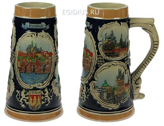 Пивная кружка коллекционная Прага 111-139 фото 1 — Egidius.ru