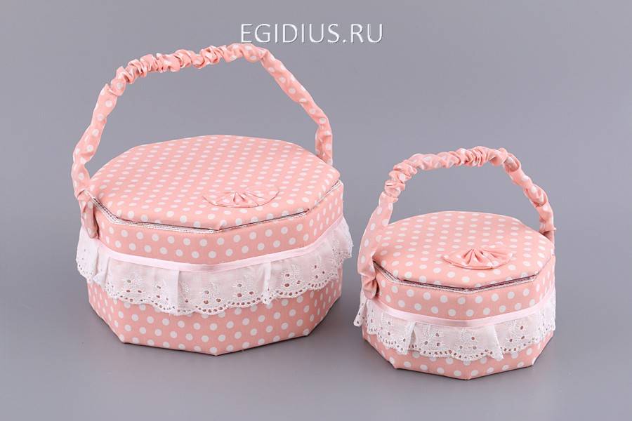 Набор шкатулок для рукоделия из 2шт.22*22*12/16*16*9 см. 317-228 фото 1 — Egidius.ru