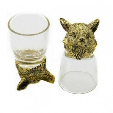 Набор из 2-х стопок с лисой зол 3-1-336 — Egidius.ru