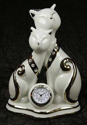 Часы &quot;Кошки&quot;, фарфор 15*9*21см  113-054 — Egidius.ru