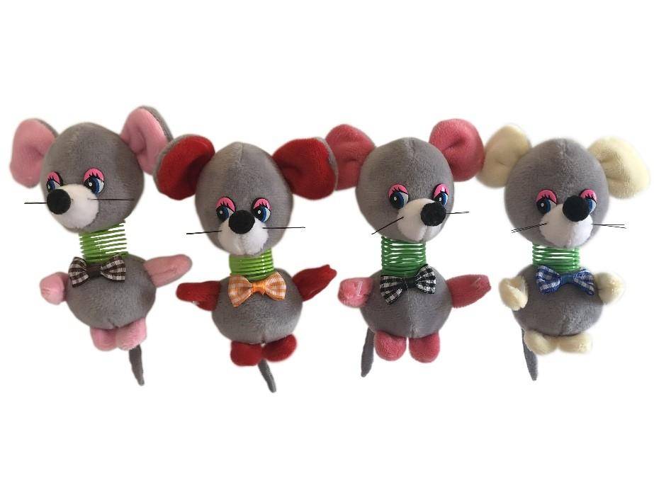 Брелок Мышка на пружинке 10см символ года 2020 2-1-127 фото 1 — Egidius.ru