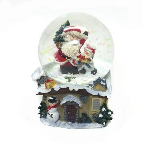 Санта в шаре, 3вида, 65мм 7*7*9см 3-1-233 фото 1 — Egidius.ru