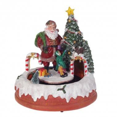 Фигурка декоративная  с движущимися элементами и подсветкой. АА*3шт (не прилаг.), 19,5х18.5х20,5см 84-0414 — Egidius.ru