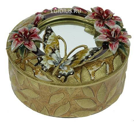 Шкатулка с зеркалом "Золотая пора"  106-046 фото 1 &mdash; Egidius.ru