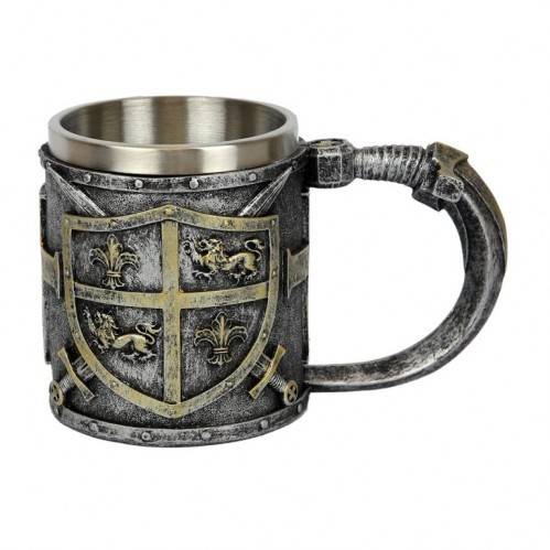 Кружка "Герб" из поистоуна, колба из нержавеющей стали , 430мл 3-4-016 фото 1 — Egidius.ru