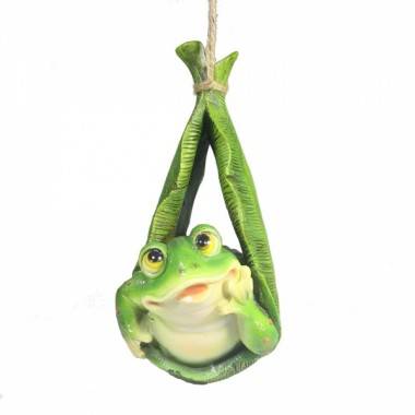 Фигура подвесная &quot;Лягушонок в листочке&quot; 81-6885 — Egidius.ru