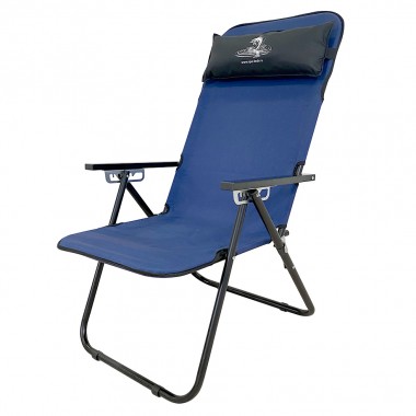 Кресло Кедр Комфорт сталь (6 положений спинки) с подголовником 65х62х40 см 41-0094 — Egidius.ru