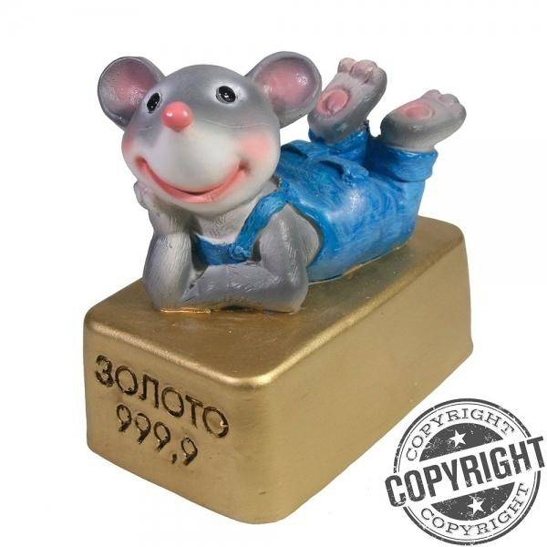 Копилка Мышонок Джон, L11 W11 H14,5 см 82-1047 фото 1 &mdash; Egidius.ru