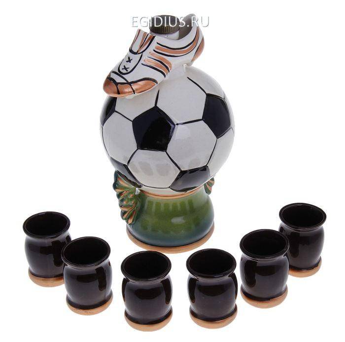 Штоф с рюмками "Мяч" водочно-коньячный набор 7 предметов 1 л 806-054 фото 1 — Egidius.ru