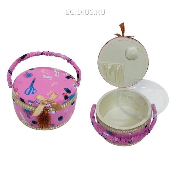 Шкатулка для рукоделия (с подносом), L23,5 W23,5 H15,5 см 81-4079 фото 1 — Egidius.ru