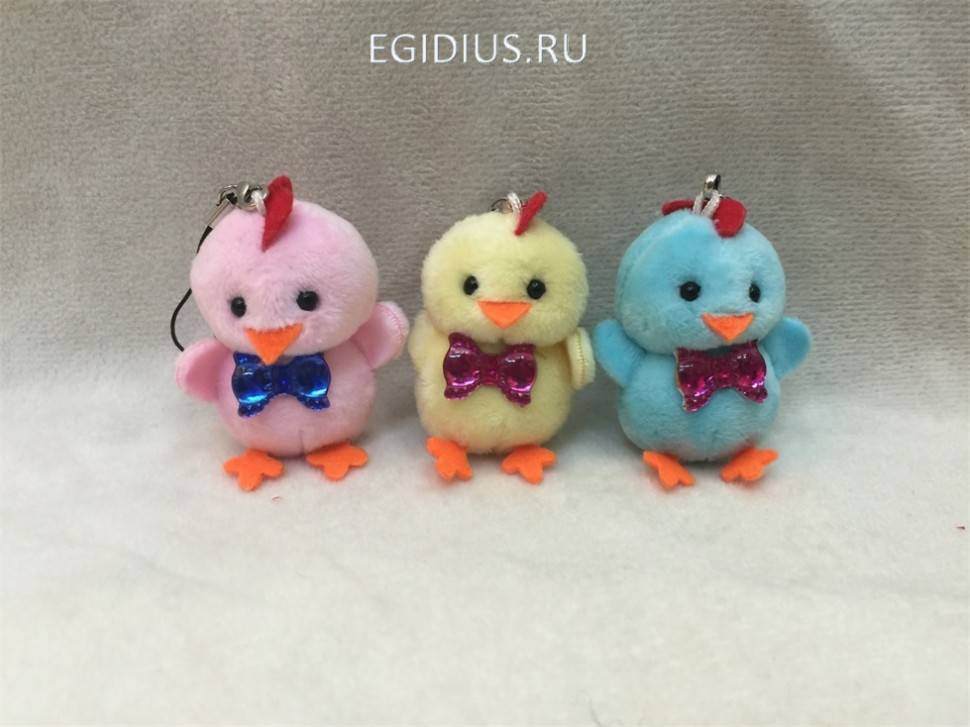 Мягкая игрушка Цыплята с бантиком на шее 5см 281-019 фото 1 — Egidius.ru