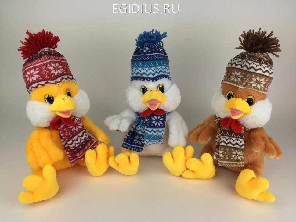 Мягкая игрушка музыкальная "Петух в шапке с шарфом" 19 см 281-005 фото 1 &mdash; Egidius.ru