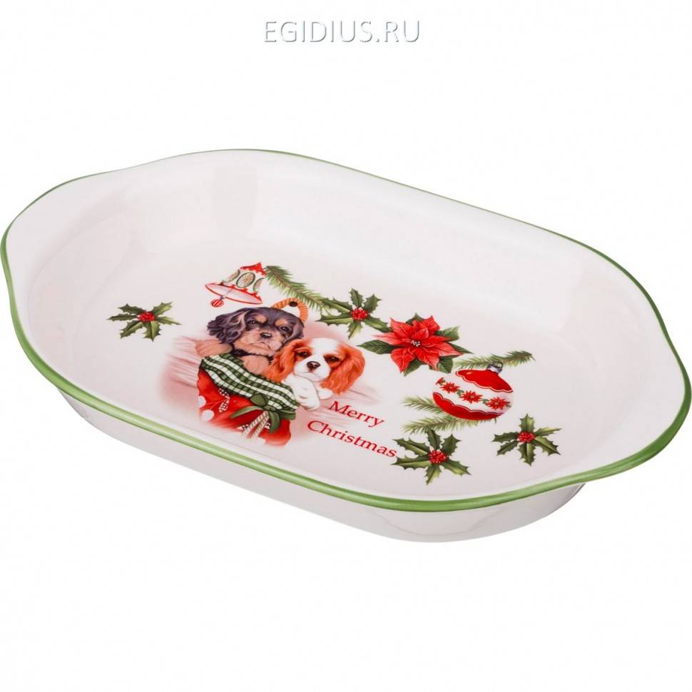 Блюдо-шубница "кокер-спаниэли" 28*17.5*4.5 см  332-741 фото 1 &mdash; Egidius.ru