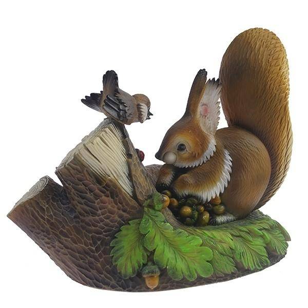 Фигурка декоративная "Белочка с воробьем", L30,5W17 Н24см 81-6708 фото 1 — Egidius.ru Фигурка декоративная "Белочка с воробьем", L30,5W17 Н24см 81-6708 фото 1 — Egidius.ru
