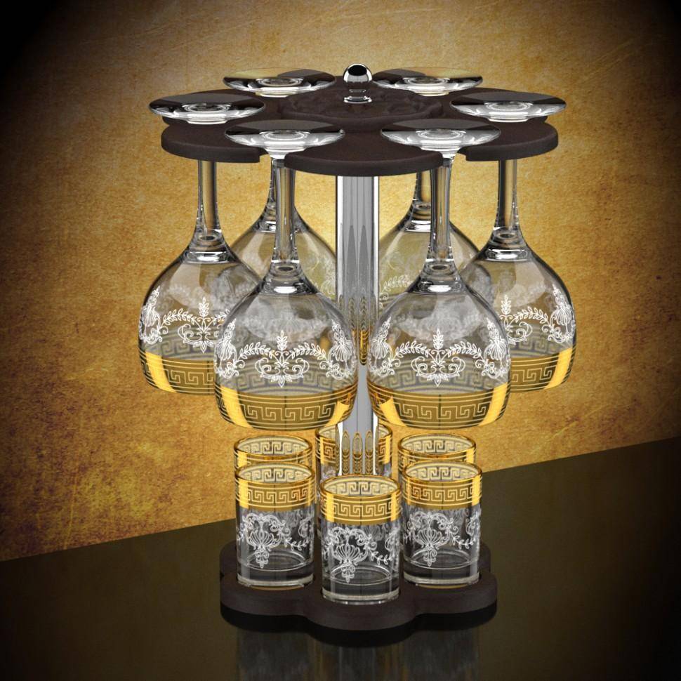 Мини-бар 12 предметов 411 Барокко (темный) 71-0004 фото 1 — Egidius.ru