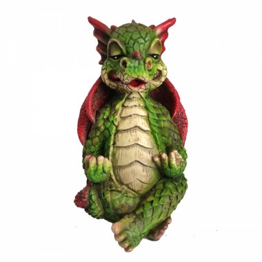 Фигура декоративная &quot;Дракончик медитирует&quot; (зеленый)  12,5*9,5*8см 81-3225 — Egidius.ru