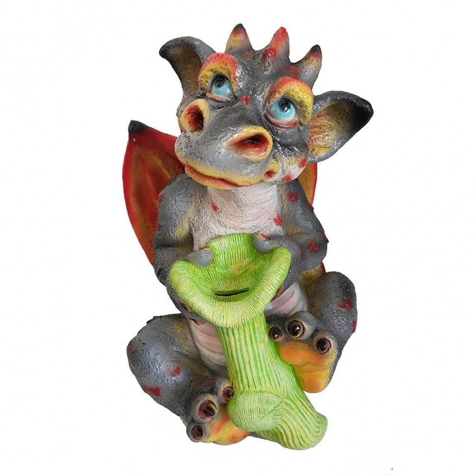 Копилка Дракон С Носочком (серый) 29*20*21см, символ года 2024 81-3264 фото 1 — Egidius.ru