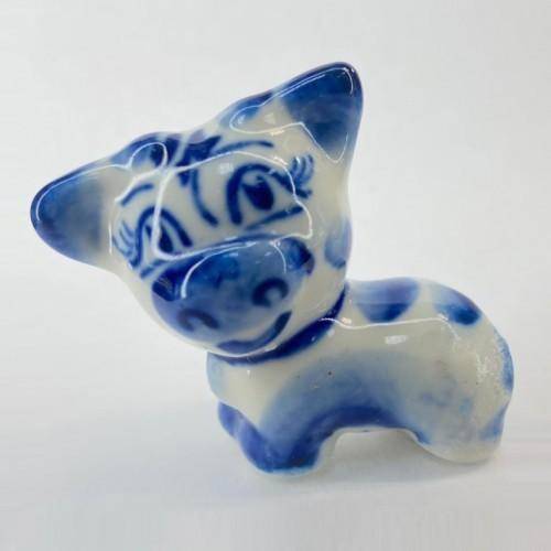 Фигурка Гжель Бык- 3 6*3*5,5см 3-2-048 фото 1 &mdash; Egidius.ru