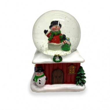 Шар новогодний со снегом 9*9*10см 3-1-235 — Egidius.ru