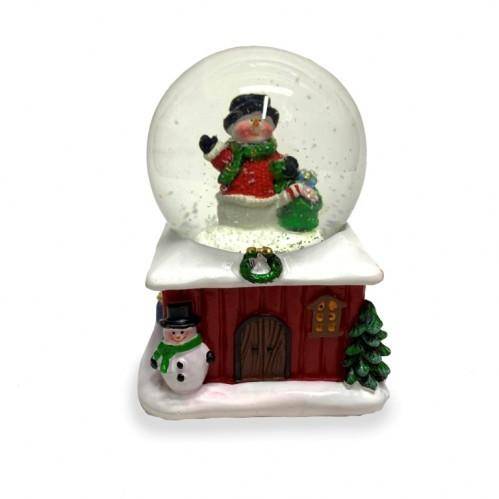 Шар новогодний со снегом 9*9*10см 3-1-235 фото 1 — Egidius.ru