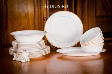 Столовый сервиз &quot;Грация &quot; на 6/20пр Костяной фарфор 620-219 — Egidius.ru