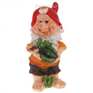 Фигура садовая Гном с арбузом L34W35H69 см 81-6193 — Egidius.ru