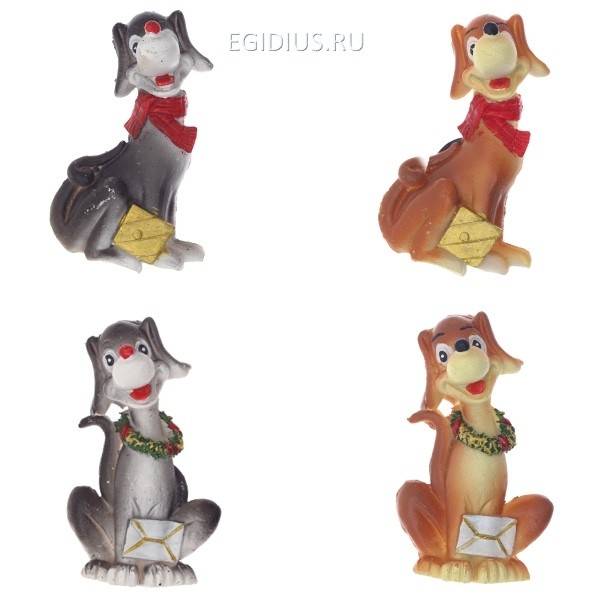 Магнит Собачка, L3,9 W2,3 H6,5 см, 4в (без инд.упаковки) символ года 2018 81-3904 фото 1 — Egidius.ru