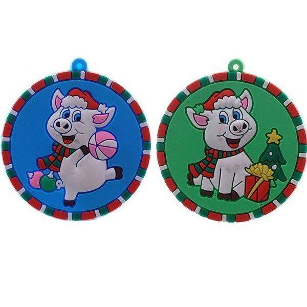 Магнит "Свинка", D5,5см, 2в 82-0339 фото 1 &mdash; Egidius.ru