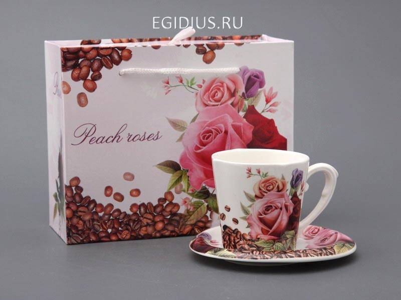 Чайный набор на 1 персону 2 пр."розы" 200 мл.  310-083 фото 1 — Egidius.ru Чайный набор на 1 персону 2 пр."розы" 200 мл.  310-083 фото 1 — Egidius.ru