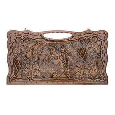 Настольная игра: Нарды резные &quot;Всадник&quot; с ручкой, Haleyan 4-2-029 — Egidius.ru