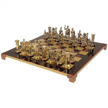 Шахматный набор  &quot;Греко-Романский Период&quot;  (красн. мет. доска 44х44, дер. короб, фигуры золото/серебро) 31-0783 — Egidius.ru