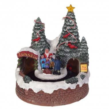 Фигурка декоративная  с движущимися элементами и подсветкой. АА*3шт (не прилаг.), 19,5х19,5х22см 84-0415 — Egidius.ru