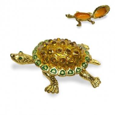 Шкатулка со стразами &quot;Черепаха&quot; 7*6*2,5см 3-4-173 — Egidius.ru
