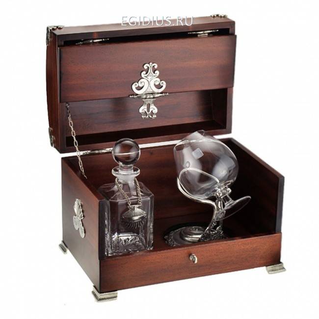 Сундук-бар,графин для коньяка+коньячница 701-001 фото 1 &mdash; Egidius.ru